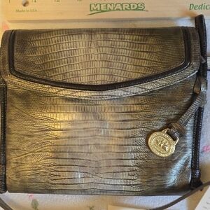 Brahmin  VINTAGE Margarita Pardalis Silver Metallic Crossbody